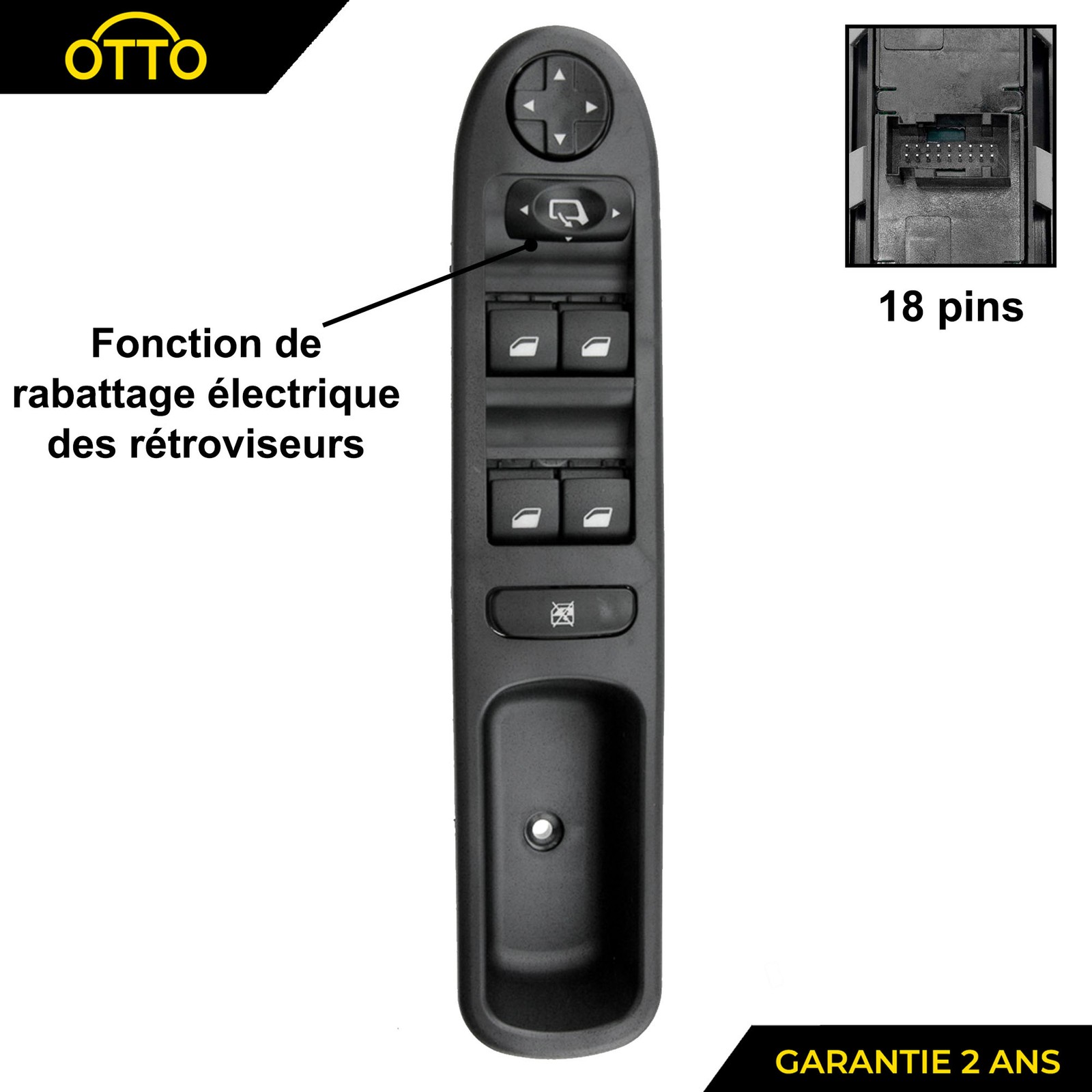 Platine de lève-vitre avant gauche pour réparer commande bloquée 207