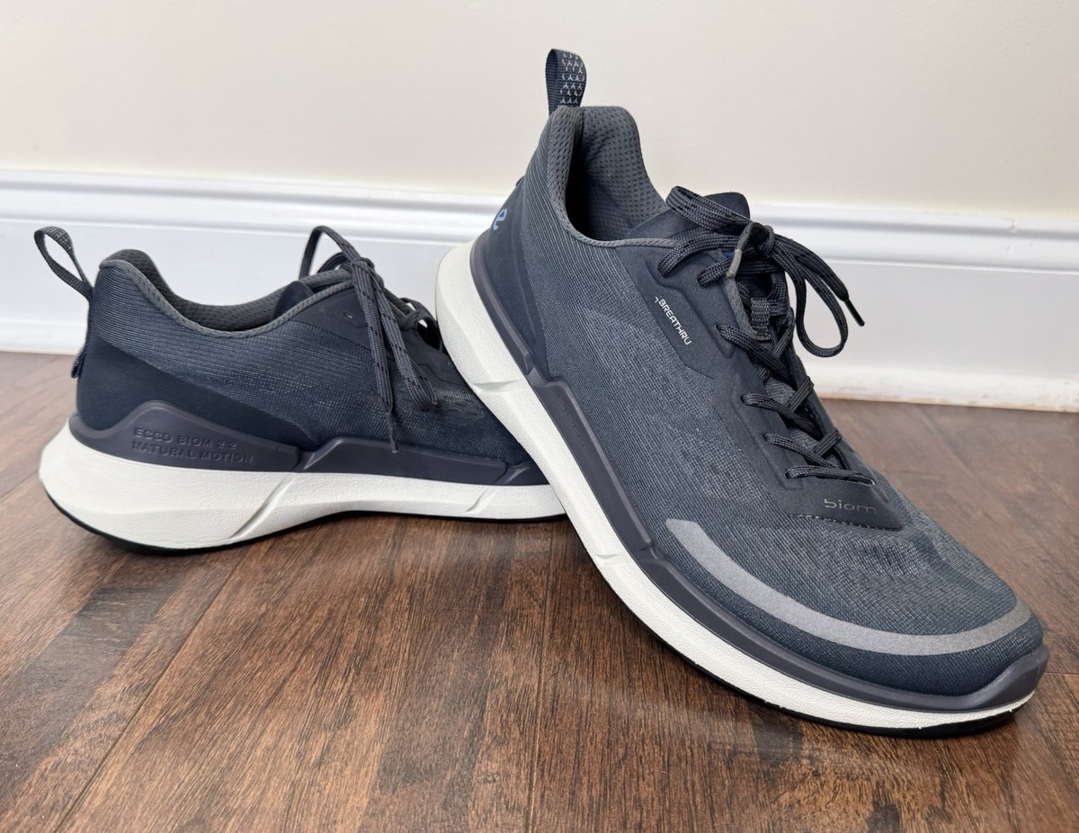 ECCO Biom 2.2 Mens 10-10.5 EU44 Blue Breathru Low Textile Sneaker