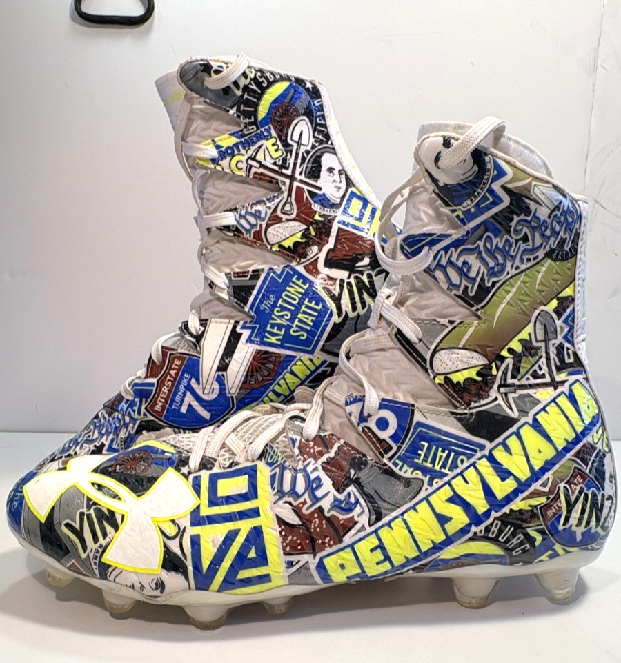Under Armour UA Highlight MC Mens US 11 Pennsylvania Football Lacrosse Cleats thumbnail 4