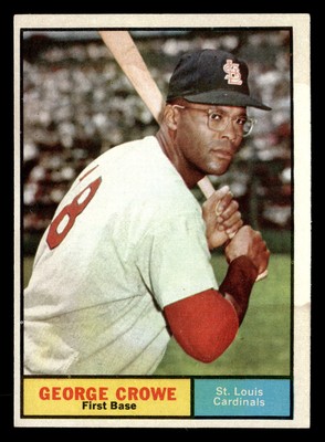 1961 Topps George Crowe #52 GD St. Louis Cardinals