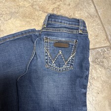Wrangler Girls Size 12 Bootcut Jeans Snap w/Adjustable Western Logo Pockets
