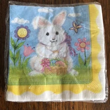 Vintage DesignWare Bunny Beverage Napkins 4 packs of 24 NWT Easter