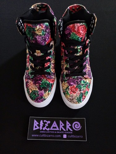 🔥Rare SUPRA Skytop Womens Shoes Rainbow Floral Fantasy Prismatic CLEAN! sz 7.5 - Picture 1 of 11
