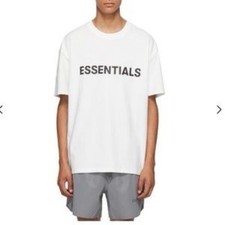 Size Large - Fear of God Essentials Boxy T-Shirt Applique Logo White