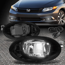 For 08-11 Honda Accord 09-13 Civic Smoke Lens Led Bumper Fog Light Lamp Wswitch