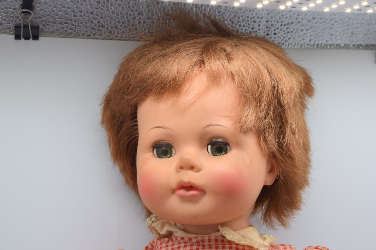 Vintage Ideal Kissy Doll K-21-1 22” Drink Wet Baby Doll 1960s