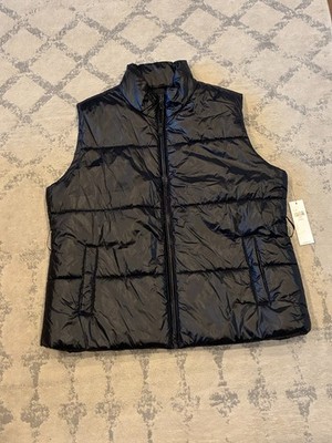 NWT Calvin Klein Men's XL Quilted Black Puffer Vest Jacket 475008X 001 CK $139