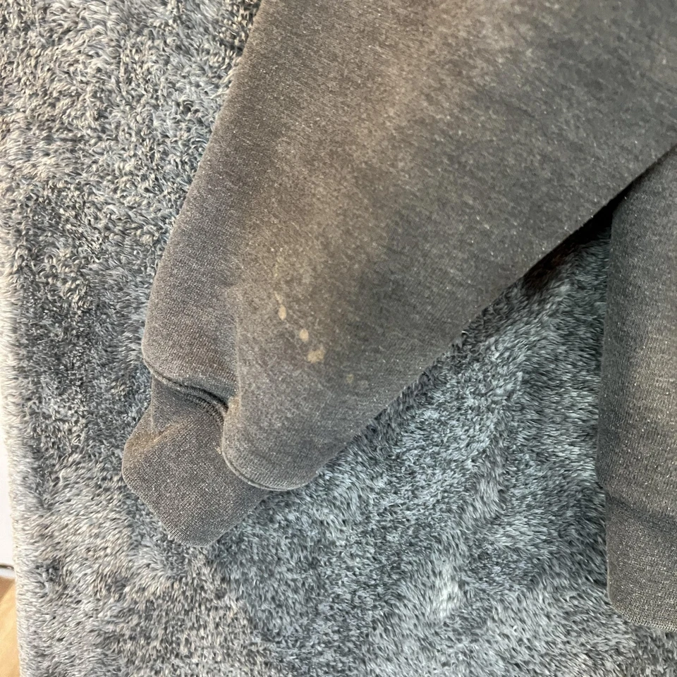 Carhartt Sweatshirt Hoodie Mens Large Tall Gray Zip Front Thermal Lined 100632 - Image 3 of 4