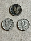 Mercury Silver Dimes ‘43 S ‘44 S and ‘45 S