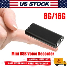 Mini Spy Audio Recorder Voice Activated Office Listening Device 96 Hours 8 16 GB