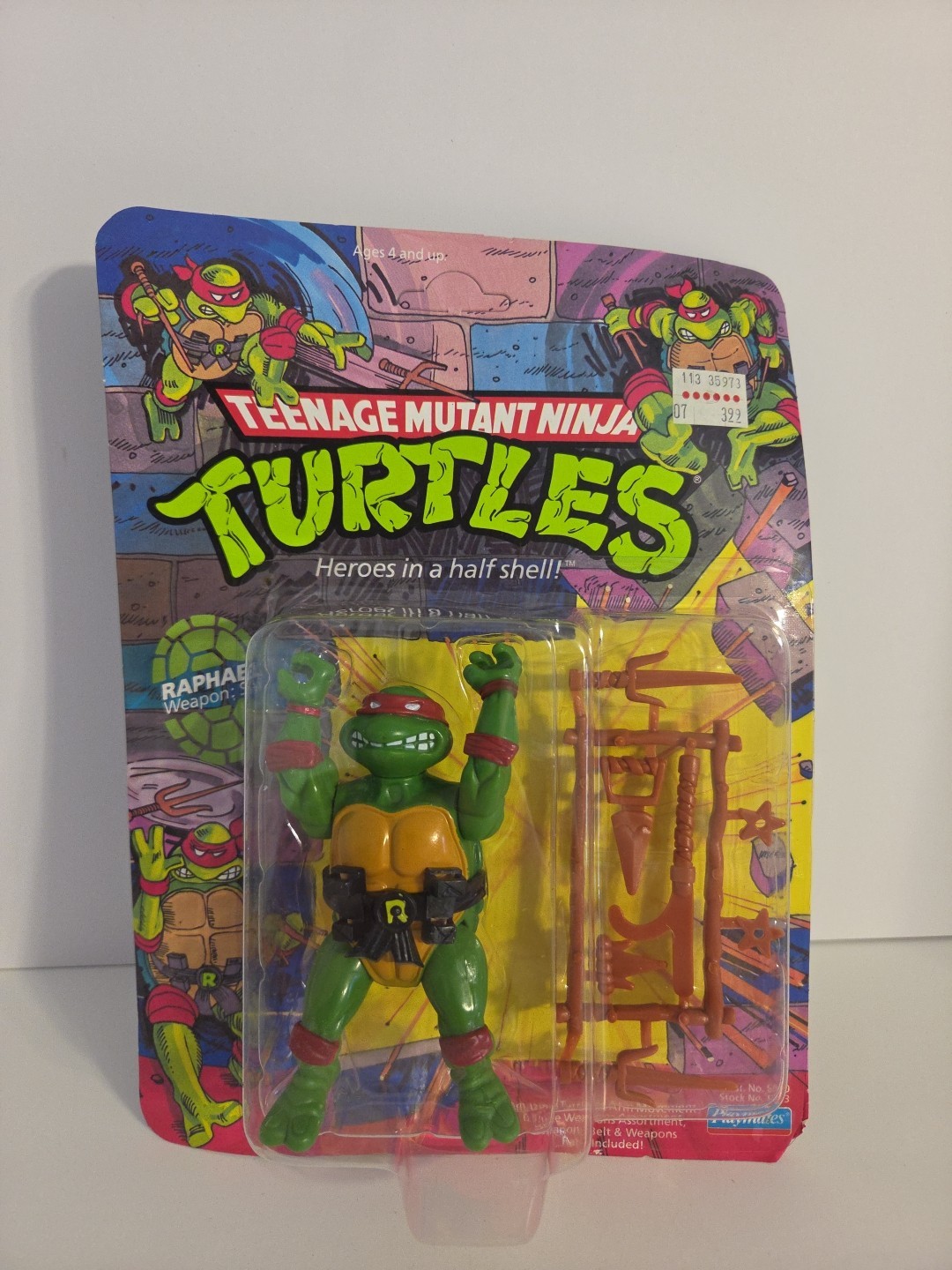 Playmates Toys Teenage Mutant Ninja Turtles Raphael Moc Action Figure 5003 1988