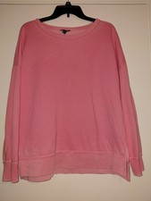 Buffalo David Bitton Women's Long Sleeve Pullover Pink Knit Sweatshirt Size M