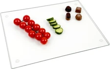 16"x12" Clear Tempered Glass Cutting Board Scratch Heat & Shatter Resistant