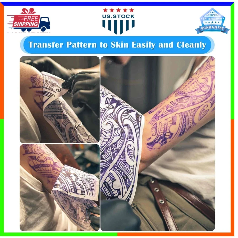 50 Sheets Tattoo Transfer Paper A4 Stencil Paper for Tattooing 8.25 x 11.75 Inch image 6