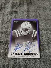 antonio andrews 2014 leaf 1960 leaf rc purple auto titans w. kentucky #AA1 12/50