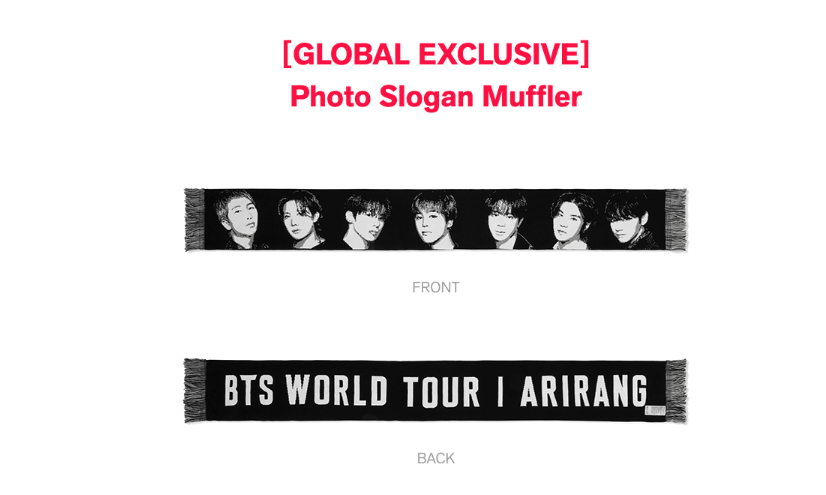 BTS Army Photo Slogan Muffler Arirang Pop-up Ver. 4 | eBay