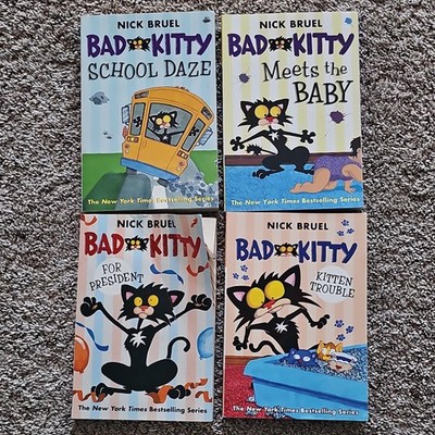 Bad Kitty Book Lot, By: Nick Bruel, Paperback, Children's Fiction