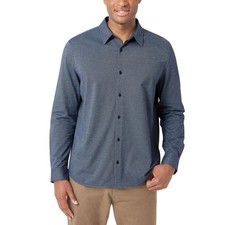 DKNY Men's Knit Button Up Shirt