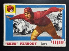 1955 Topps All-American Chub Peabody #72 Harvard Crimson Rookie RC