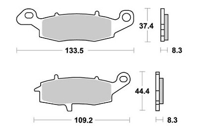 Plaquettes de frein KH231 avant et arrière droite pour moto FT 3091