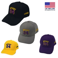 Kobe Bryant 24 baseball cap yellow purple hat black mamba mentality