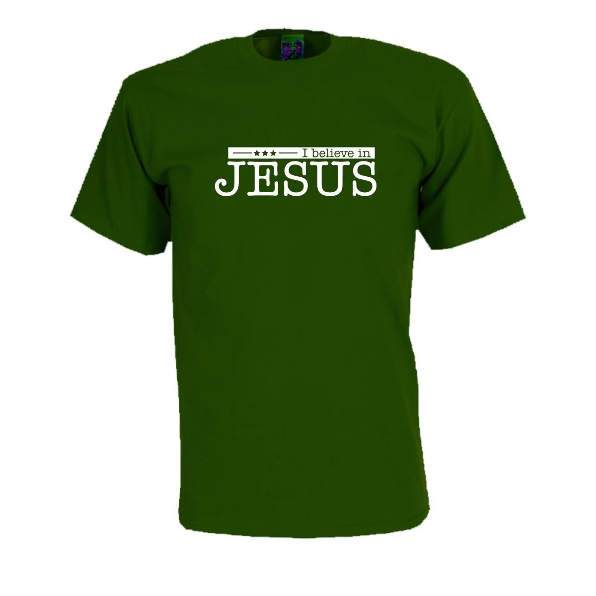I believe in Jesus, Fun T-Shirt Funshirt Spruch Christlich bis Gr. 5XL (FSJ008)
