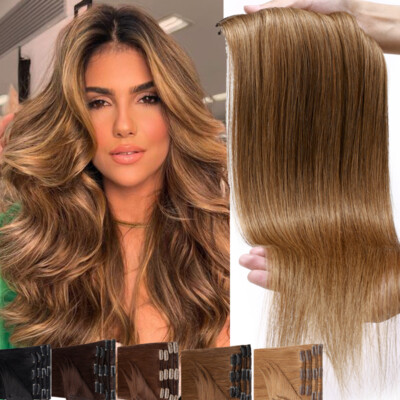 Clip In Real Remy Human Hair Extensions Full Head USPS Short-Long Thick 8Pieces