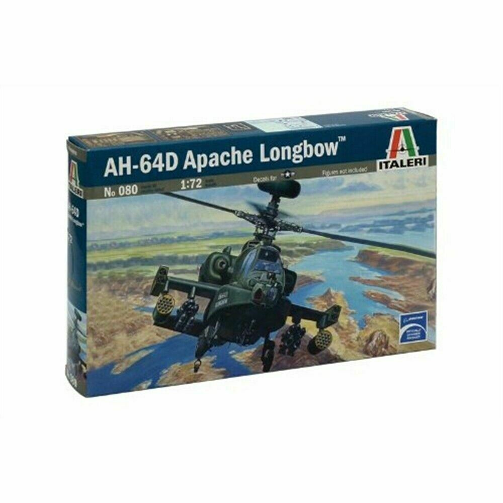 ITALERI 080 AH-64 D Apache Longbow Helicopter 1:72 Aircraft Model Kit