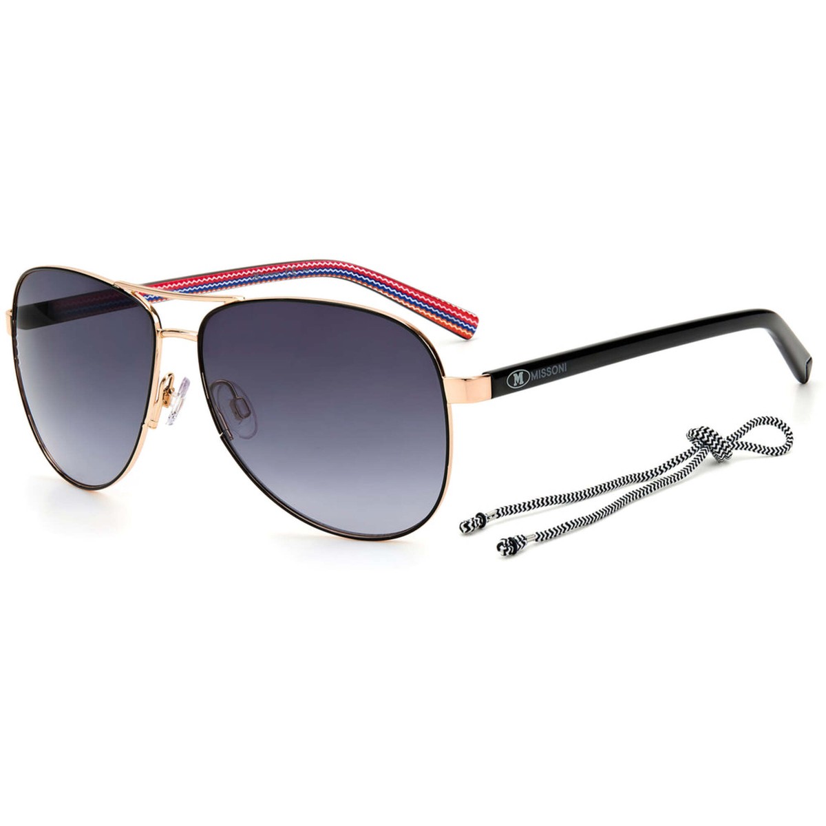 Missoni Aviator Sunglasses Missoni Gold Cherry Gradient Aviator Sunglasses 60mm main image 3
