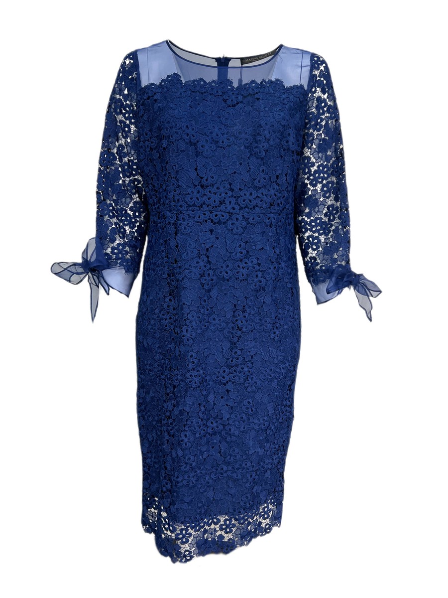 chinese dress ladies Marina Floral Lace Overlay Deep V-Neckline Long Sleeves Front Slit Fit   Curated Brands