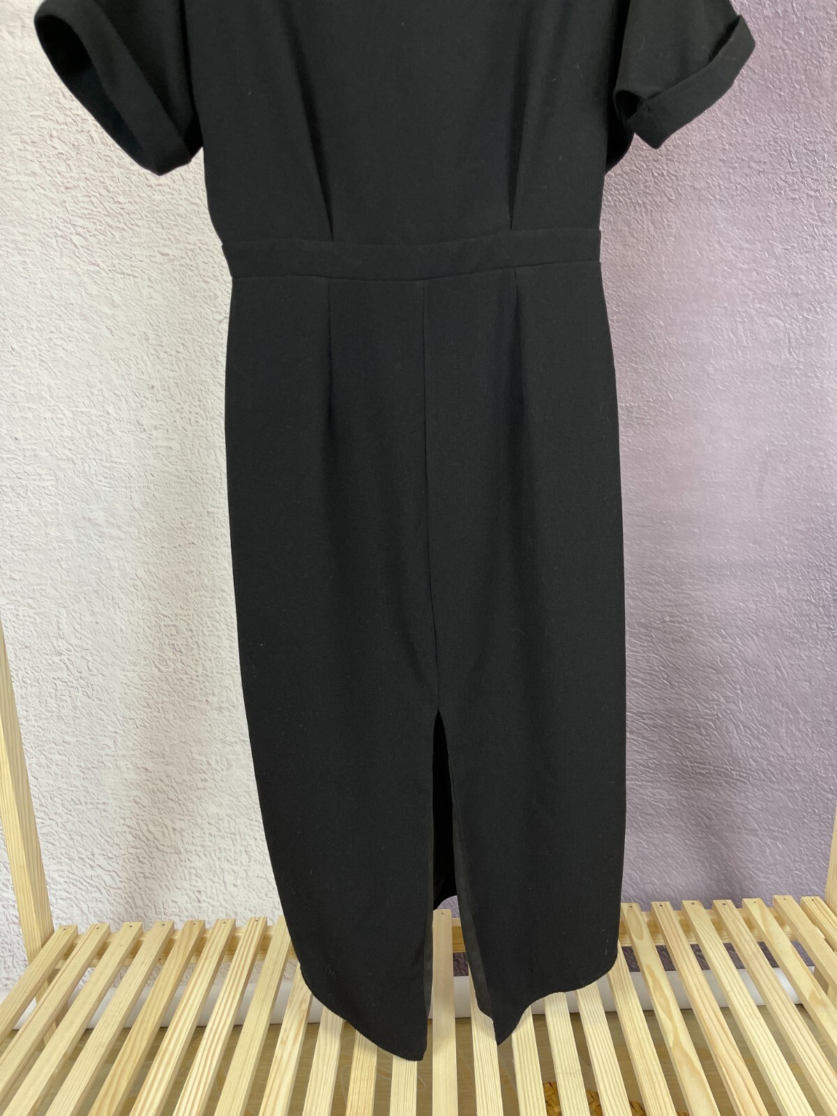 Abito midi classico classico Yves Saint Laurent vintage nero base