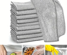 20pcs Magic Double-Sided Steel Wire Cleaning Cloths for Dishes & Pots-NEW