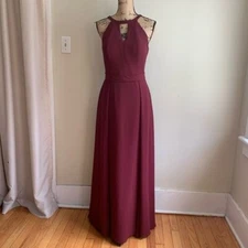 Azazie maron dress maxi size A12 sleeveless