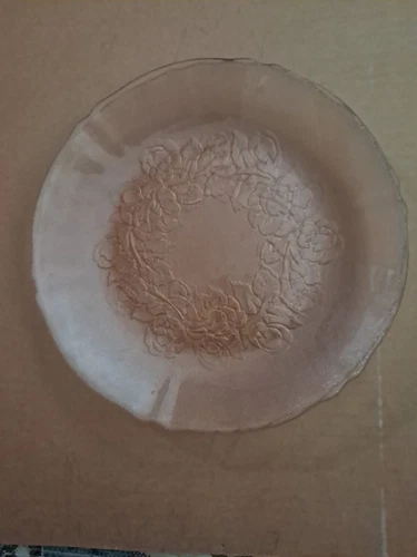 Vintage Federal Pink Sharon Cabbage Rose 2 dinner plates 1 salad + candy server