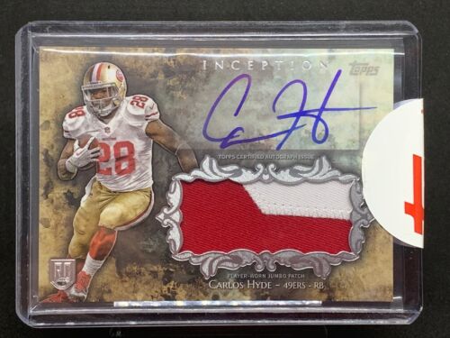 Carlos Hyde RC Auto Patch (RPA) 2014 Topps Inception ~ Sick Card ~ Texans