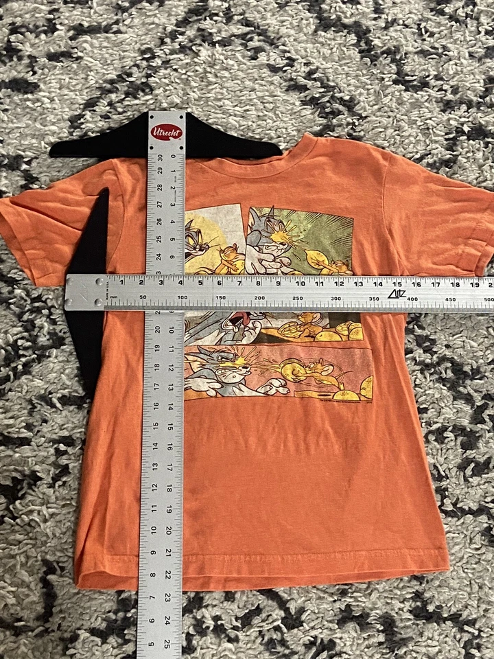 Camisa Tom and Jerry Old Navy para niños talla L manga corta algodón naranja Foto 3 de 4