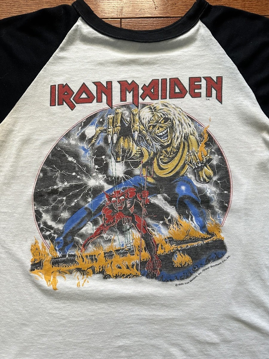 Vintage Iron Maiden Number Of The Beast 1982 World Tour Shirt Cut 