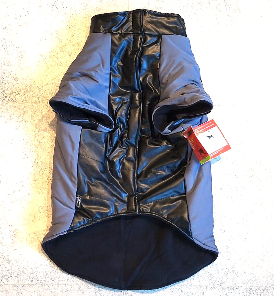 Собака это ~ черный/серый кожаный вид собаки пальто куртка sz XL боксера далматинца шарпей - Изображение 3 из 4