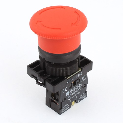 Interrupteur Bouton D'arrêt D'urgence (poussoir Coup De Poing) Rouge - 3 Pièces - 600V 10A AC