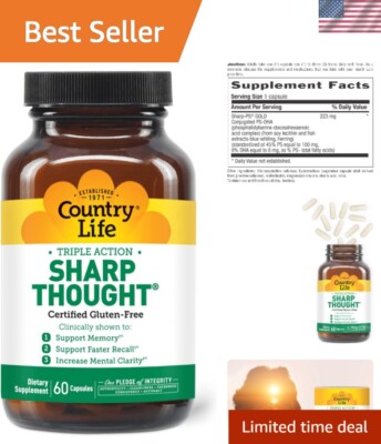 Authentic Sharp Thought 60 Capsules - Enhance Brain Function & Mood Stability