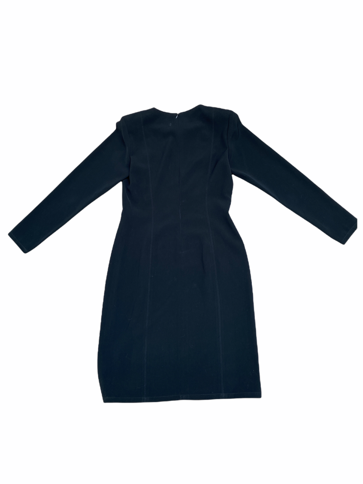 Abito nero Yves Saint Laurent con spalle imbottite taglia 40 adatto a US 6