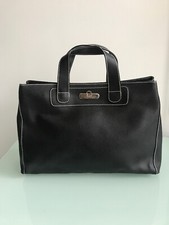 Maurizio Taiuti Black Genuine Leather Made In Italy Handbag Comes With Strap