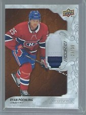 2019-20 UD Engrained #96 Ryan Poehling Rookie Premium Material Patch 26/35 RC SP