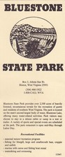 1970's Bluestone State Park West Virginia Brochure