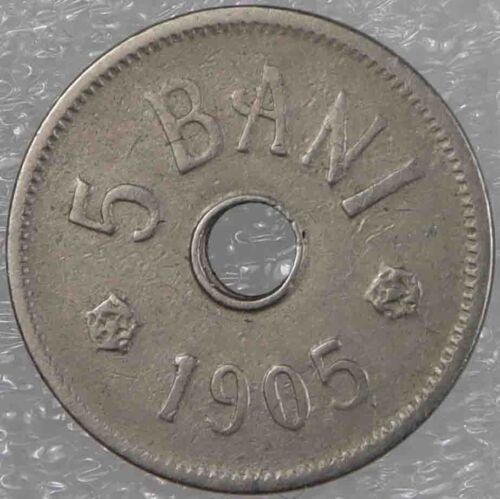 Rumania 5 Bani 1905 Carol I CuNi [3924 - Imagen 1 de 2