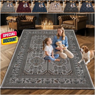 Traditionelle Teppiche Schlafzimmer Wohnzimmer Flur Läufer Vinatge Vorleger Küchenteppich