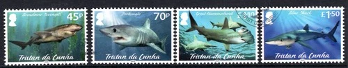 Tristan da Cunha 2020 Marine Life - Sharks set Used