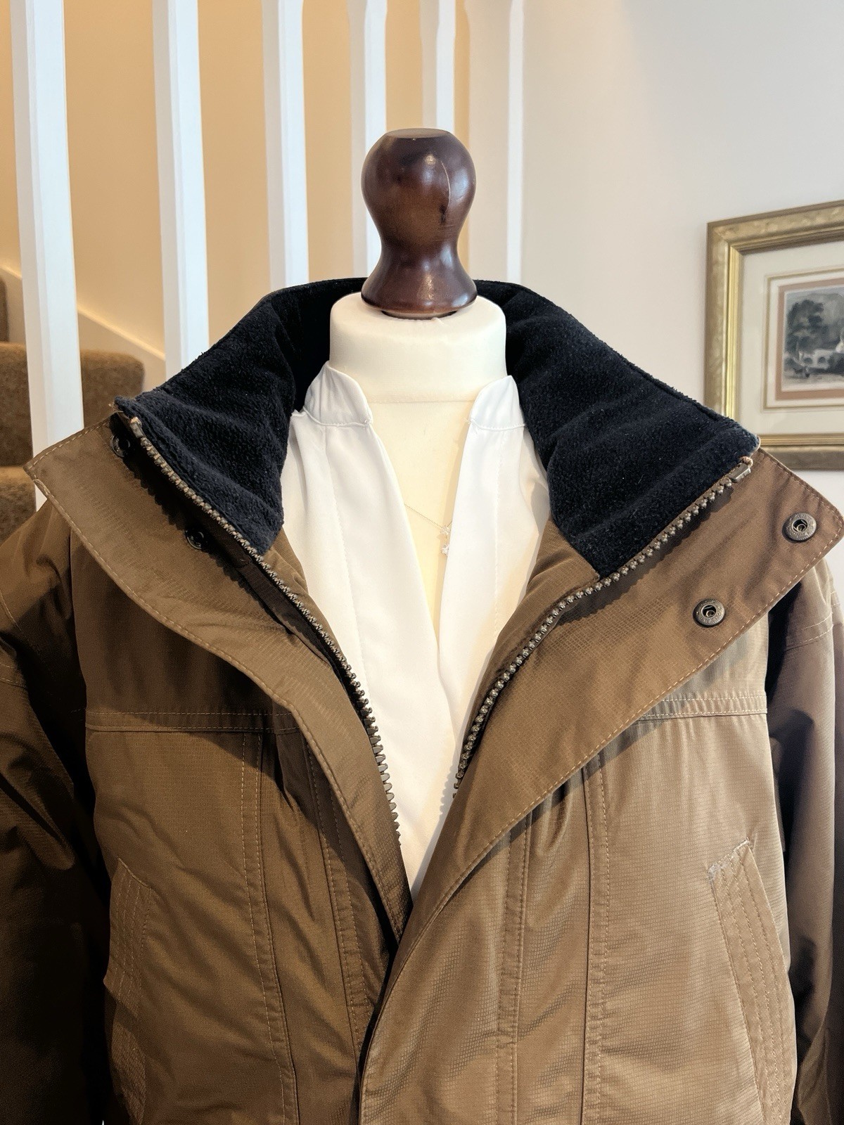 FILA Giacca da campo uomo Bernard Weatherill of Savile Row imbottita marrone impermeabile