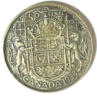 1953 50c Fifty Cents Silver Coin Canada Half Dollar KM# 53 Small Date