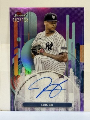 2025 Topps Finest - Finest Autographs Luis Gil #FA-LG Purple Refractor /125 (AU)